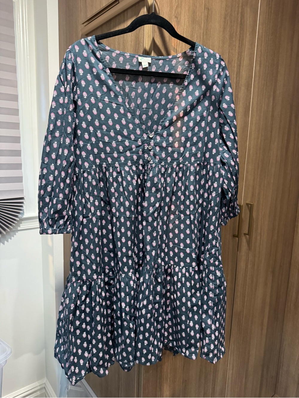 Original Penguin Navy Dress with Pink Motif